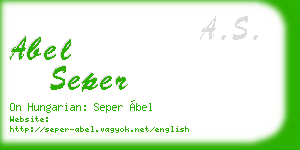 abel seper business card