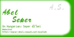 abel seper business card